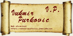 Vukmir Purković vizit kartica